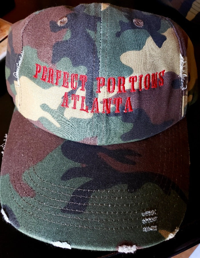 PPA Distressed Drip Camo Cap - Perfect Portions Atlanta